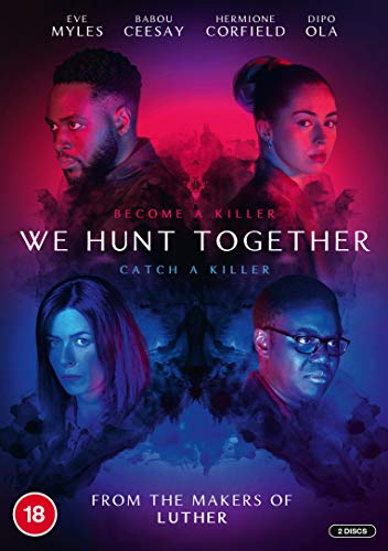 DVD cover for "We Hunt Together" featuring four actors against a red and blue background.