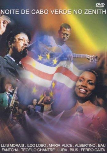 DVD cover featuring musicians performing, with a blurred Cape Verde flag in the background.