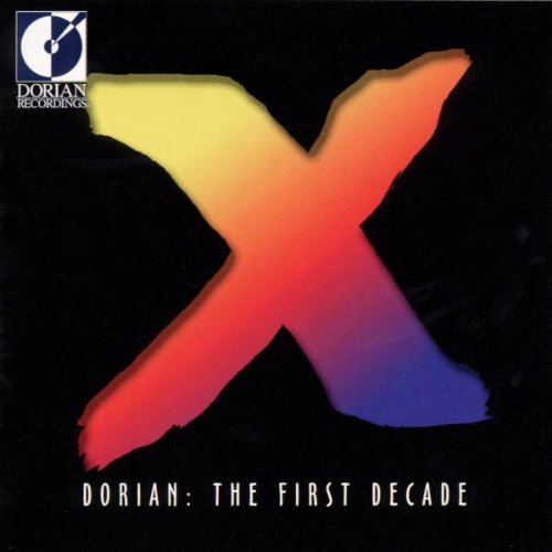 "CD cover with a large, rainbow-colored 'X' on a black background."