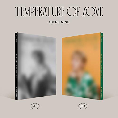 Album cover for "Temperature Of Love" by Yoon Ji-sung, two versions shown.