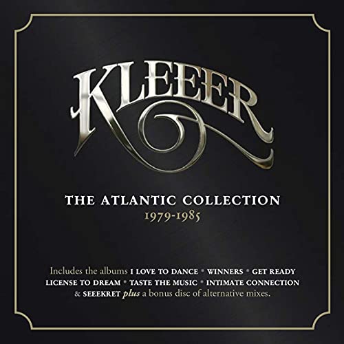 Kleeer album cover: black background with gold lettering and song titles.