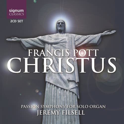 CD cover for "Christus" by Pott/Filsell, featuring a statue of Christ.
