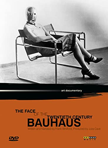 DVD cover featuring a person in a metal chair, Bauhaus documentary.