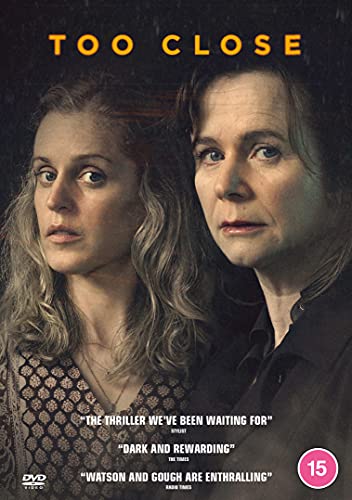 DVD cover for "Too Close" featuring two women with concerned expressions against a dark background.