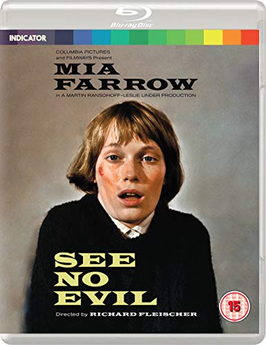 See No Evil" Blu-ray cover featuring a close-up of Mia Farrow.