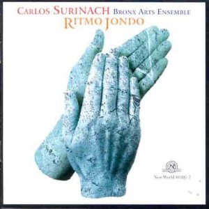 CD cover for Carlos Surinach’s “Ritmo Jondo” featuring sculpted hands.