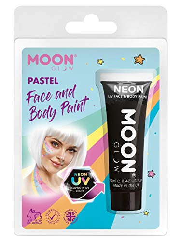 Smiffys Moon Glow Pastel Neon UV Face Paint, Black
