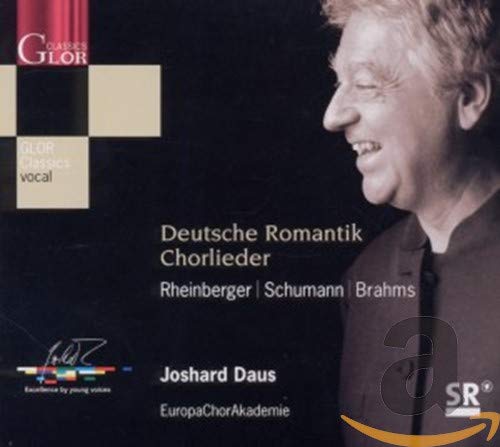 CD cover featuring a portrait of conductor Daus Joshard and abstract design.