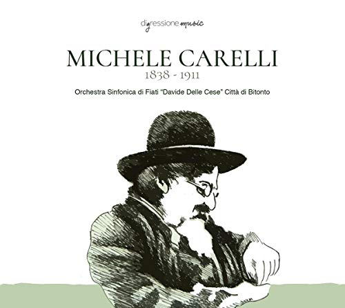 CD cover: sketch of Michele Carelli, a man with a hat, looking down.