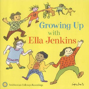 CD cover: colorful illustration of children holding hands, “Growing Up” text.