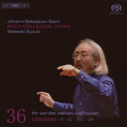 "CD cover featuring a man conducting, with text on a black background."