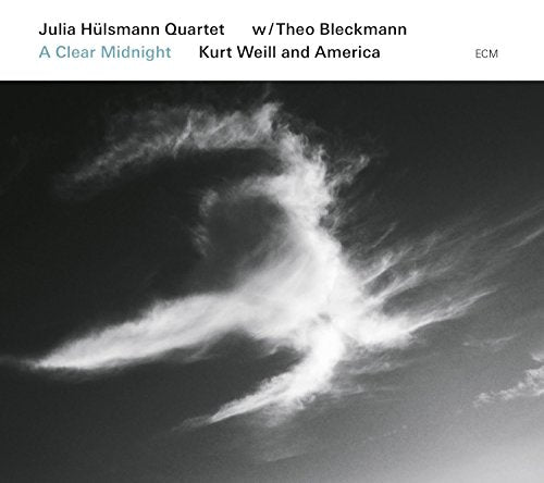 Album cover with white cloud-like shape on dark background, artist names and title at top.