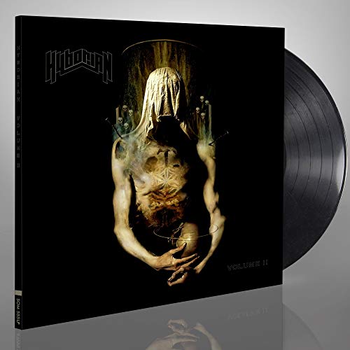 Album cover for “Hyborian - Volume II” featuring a draped, skeletal figure.