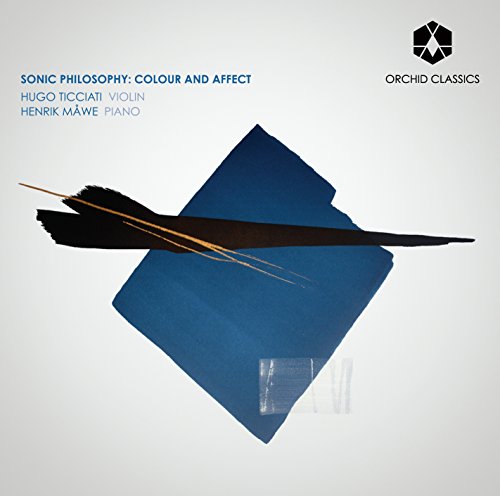 "CD cover with abstract blue and black design, featuring 'Sonic Philosophy' and 'Orchid Classics' text."