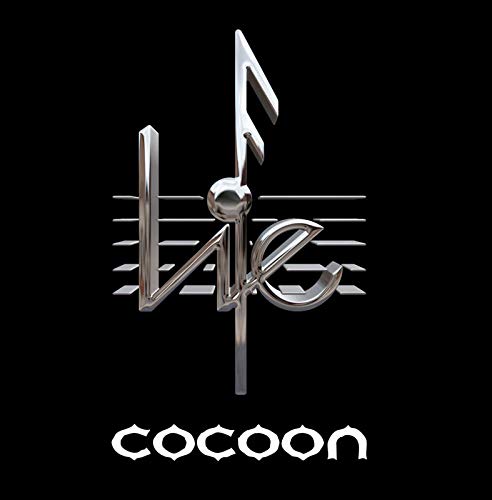 Silver musical staff and "Life" logo on black background, CD "Cocoon".