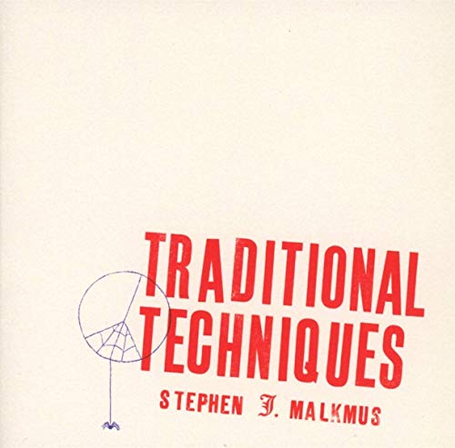 CD cover for Stephen Malkmus’ “Traditional Techniques” with red text and a sketch.