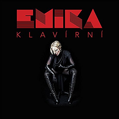 Album cover for Emika's "Klavirni" featuring a woman in black and boots.