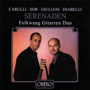 CD cover with two men holding a guitar against a pink background.