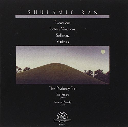 CD cover for Shulamit Ran’s “Excursions” with a landscape image.
