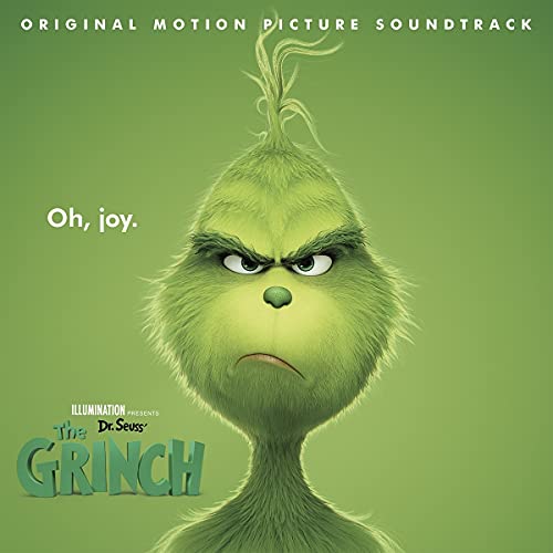 The Grinch character portrait with green fur, against a green background.