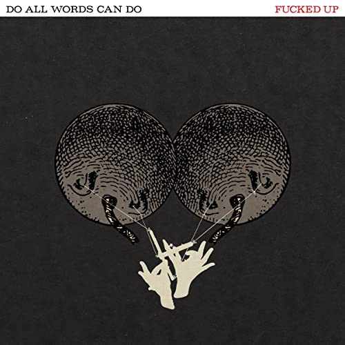 Vinyl album cover: two textured spheres with faces and hands below.