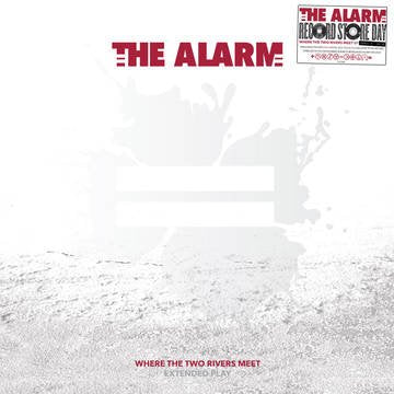 Vinyl record sleeve with red text and faint, monochrome image of a person.