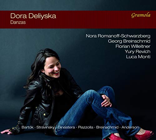 CD cover featuring Dora Deliyska, a smiling woman in jeans and a jacket.