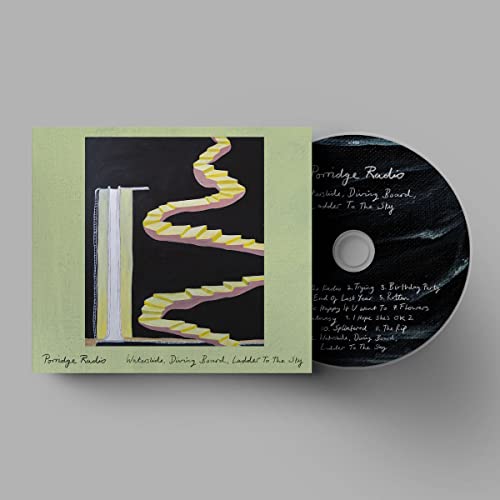 CD case and disc for Porridge Radio’s “Waterslide / Diving Board / Ladder To The Sky.”