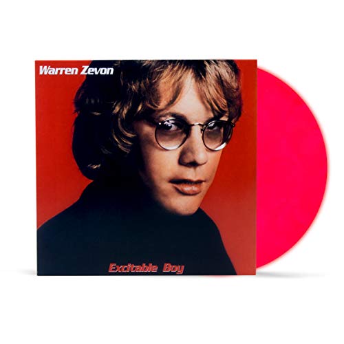 Warren Zevon's "Excitable Boy" vinyl record with red cover and pink vinyl disc.