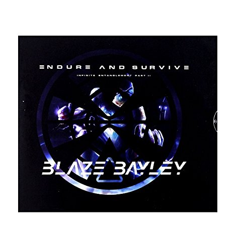 "Album cover art featuring a futuristic character surrounded by lightning and clouds."