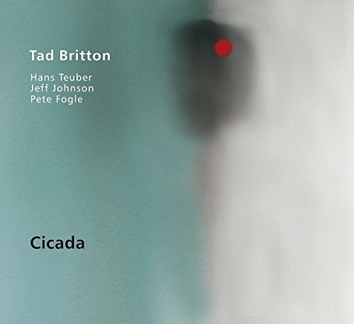 "Album cover with blurred image, green and white background, and text listing artist and musicians."