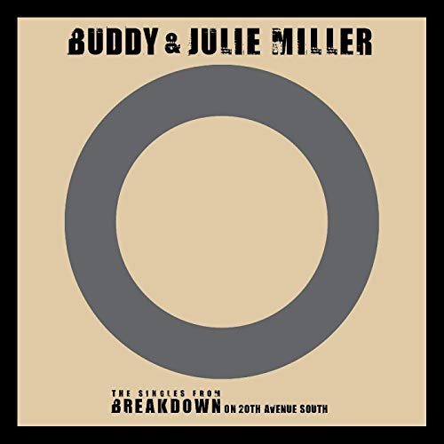 Vinyl record cover with a large gray circle on a tan background.