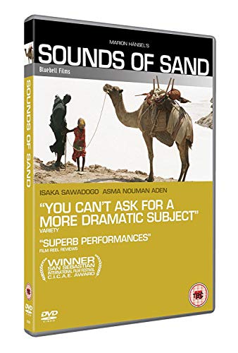 DVD cover for "Sounds of Sand" featuring a camel and two figures.