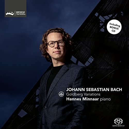 Pianist Hannes Minnaar on album cover for Bach’s Goldberg Variations.
