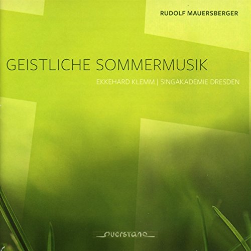 CD cover for "Geistliche Sommermusik" with green and white abstract design.