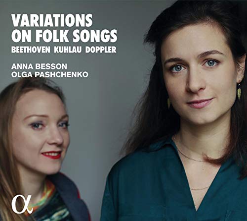 CD cover featuring two women, with text "Variations on Folk Songs" and artist names.