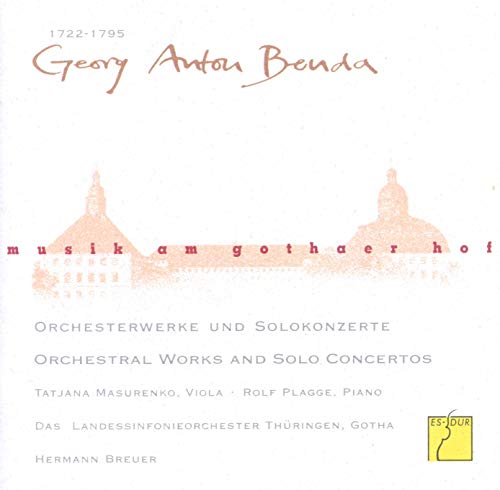 CD cover for Georg Anton Benda orchestral works, featuring towers.