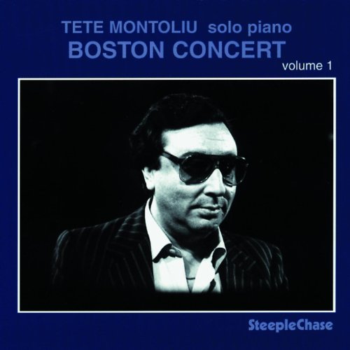 CD cover: Tete Montoliu, a pianist with sunglasses, in a striped suit.