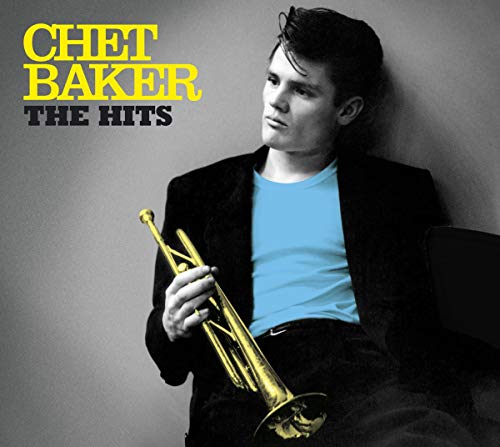 Chet Baker album cover featuring a man holding a trumpet against a grey background.