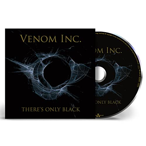 Venom Inc. “There’s Only Black” CD case and disc with black and silver design.