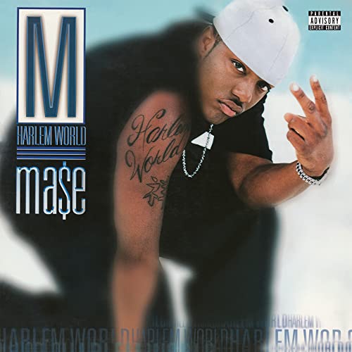 Mase album cover, "Harlem World," featuring the rapper in a white cap.