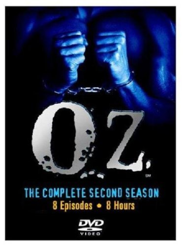 Oz" Season 2 DVD cover with handcuffed prisoners and large white text.