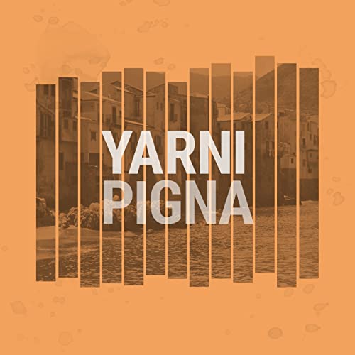 Yarni - Pigna" vinyl album cover with abstract striped design and town scene.