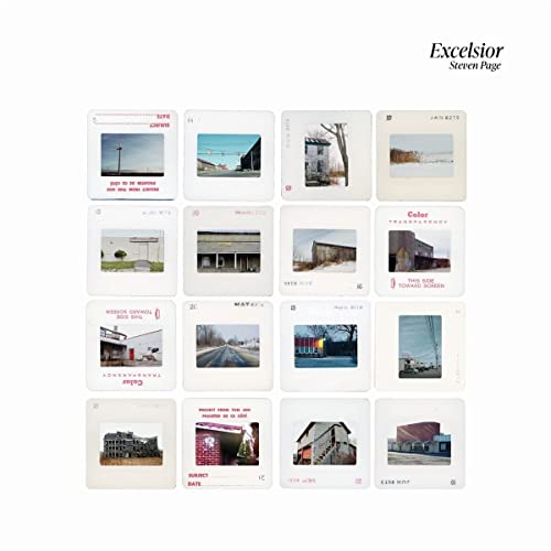 CD cover for Steven Page’s “Excelsior” featuring arranged vintage-style photos.