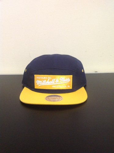 Mitchell & Ness Navy And Yellow 5 Panel Strapback