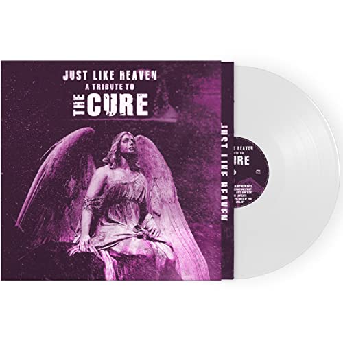 White vinyl record with cover art featuring a woman and angel wings.