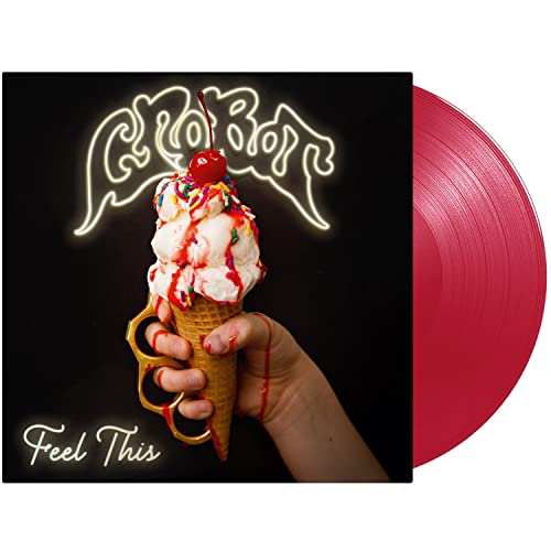 Crobot "Feel This" vinyl record: album cover with red vinyl disc.