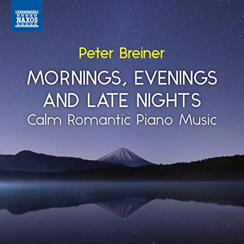 CD cover for Peter Breiner’s “Mornings, Evenings And Late Nights” piano music.