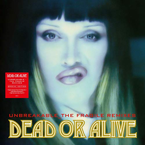 Close-up portrait of a woman with blonde hair, album cover art.