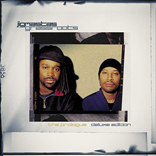 Vinyl album cover featuring a photo of two Black men, "Jigmastas - Grassroots.